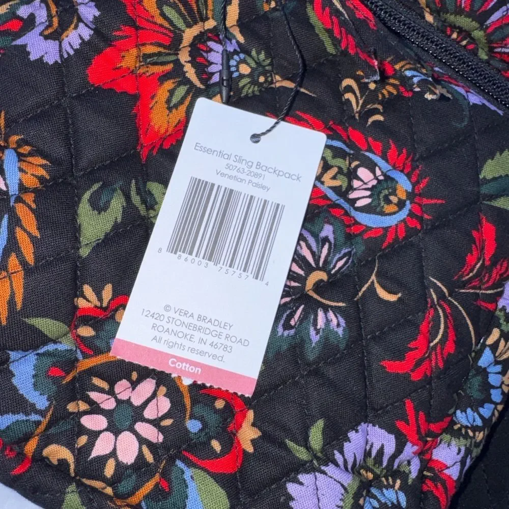 Vera Bradley Outlet Cotton Essential Sling Backpack & RFID Zip-Top ID Case